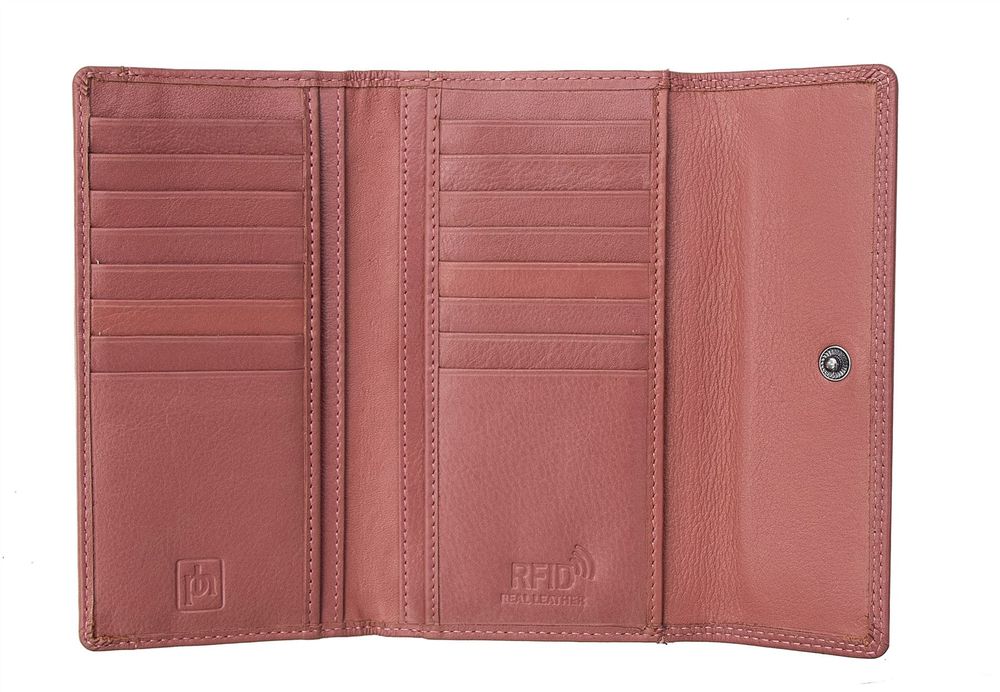 Primehide Large Womens Leather Purse Wallet RFID Blocking Card Holder 2318