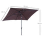 Patio Umbrella Parasol Rectangular Garden Canopy Outdoor Sun Shade Shelter