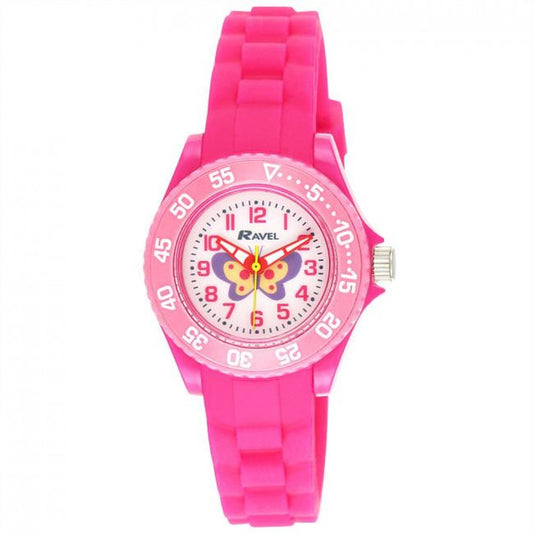 Ravel Kid's Silicone Watch R1807-Hot Pink Gift for Girls