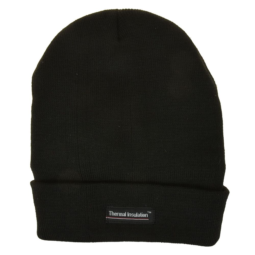 Thermal Insulation Winter Beanie Hat - Black   FAS/017